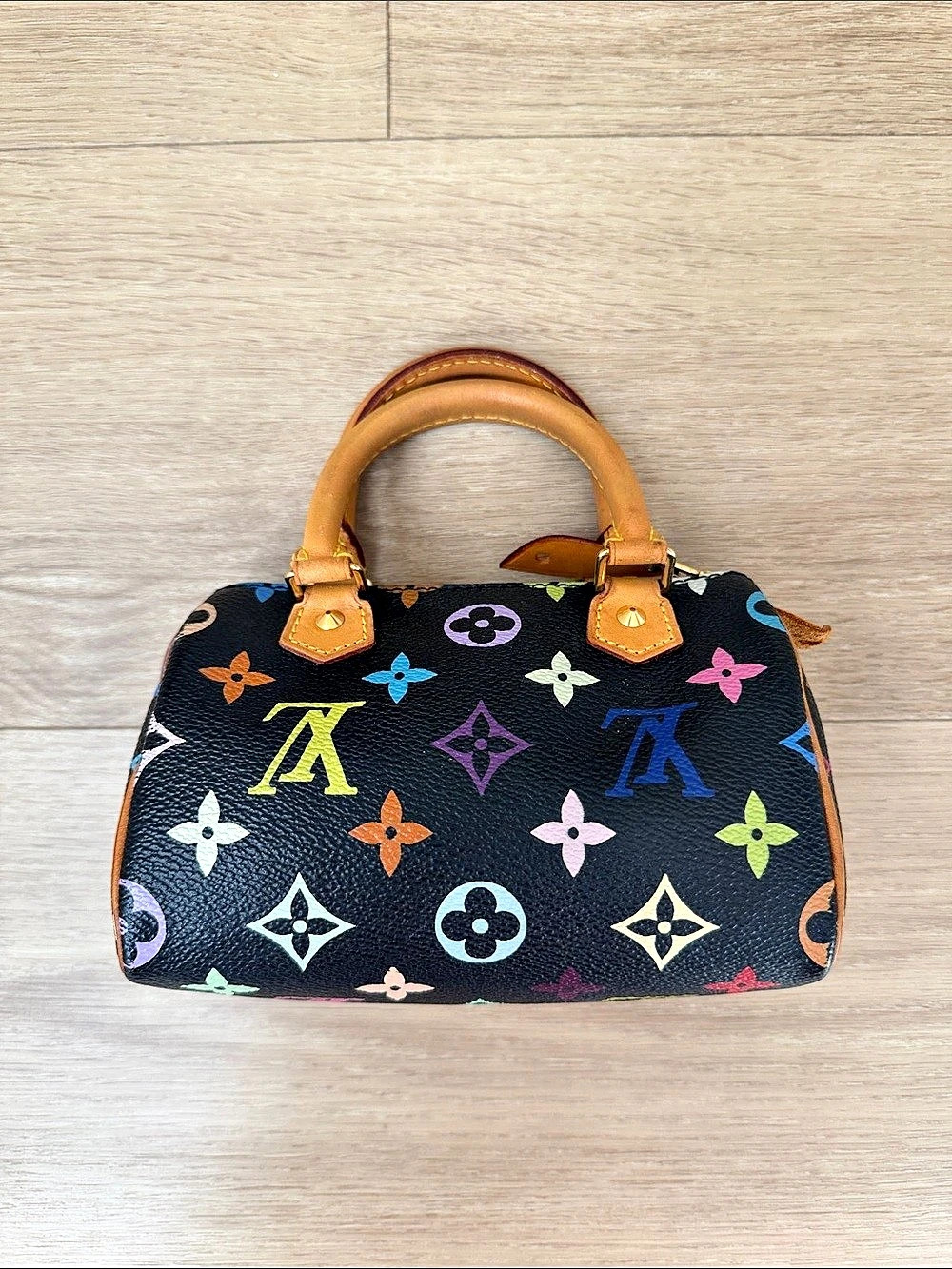 Louis Vuitton x Takashi Murakami Black Monogram Multicolore Vintage Mini Speedy